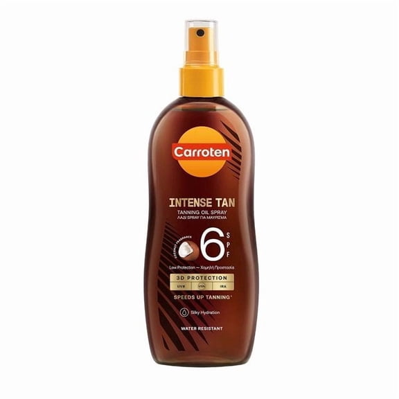 Carroten Intense Tan Tanning Oil with Coconut, SPF 6, 200ml