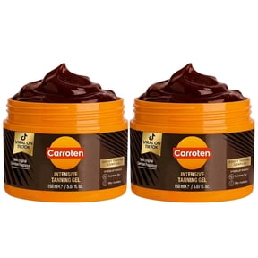 Carroten Intensive Tanning Gel | Browning Tan Accelerator | Non-Greasy, Water-Resistant with Carrot and Coconut Oil | Vitamin A & E For Moisture & Hydration | 5 Fl Oz (Pack of 2)