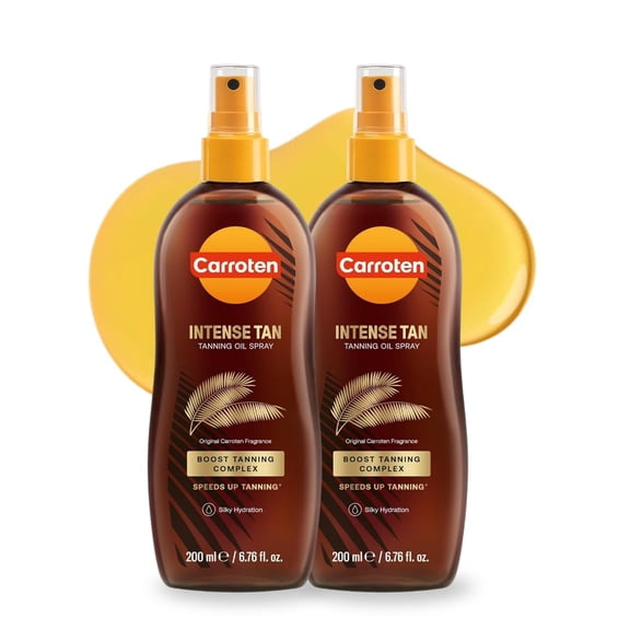 Carroten Intensive Tanning Oil Spray | Browning Tan Accelerator | Vitamin E and Carrot & Coconut Oils | Water-Resistant, Silky Hydration | Coconut Fragrance | Made in Greece | 5 oz (2 Pack)