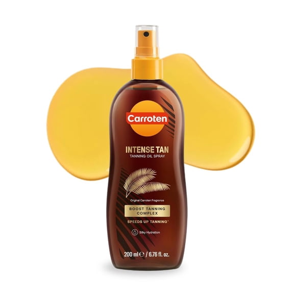 Carroten Intensive Tanning Oil Spray | Browning Tan Accelerator | Vitamin E and Carrot & Coconut Oils | Water-Resistant, Silky Hydration | Coconut Fragrance | Made in Greece | 5 oz