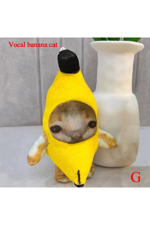 Banana Cat Plush Pendant Cute Crying Banana Cat Funny Keyring Pendant C6H4