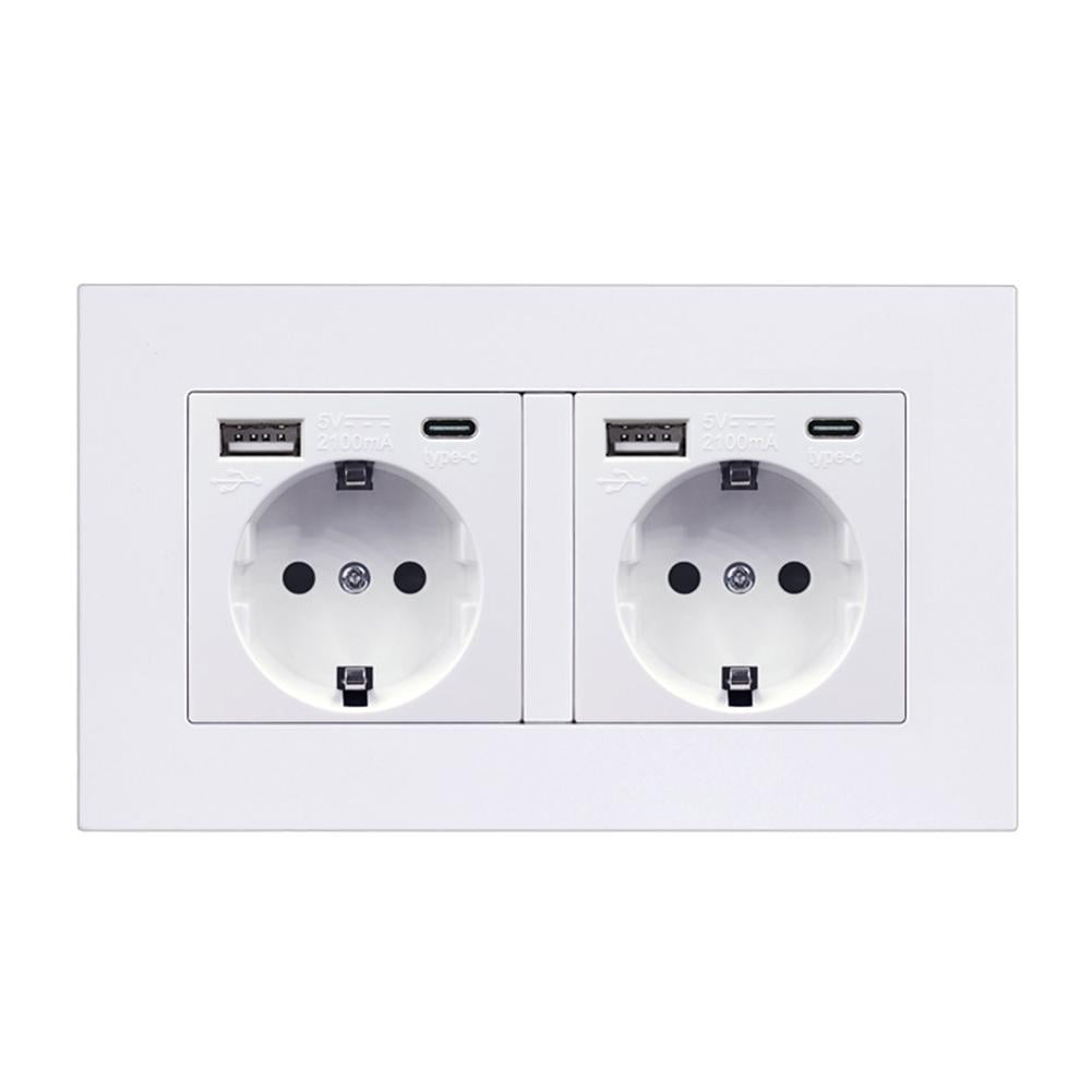 C-Line Wandsteckdose Für Wohnwagen - Weiß Mit Einbaudose 230V