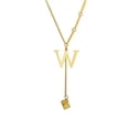 thumbnail image 1 of Carroterr Fashion Initial Letter Necklace For Women 26 Letter Drop Necklace Not Fade I2X9, 1 of 10