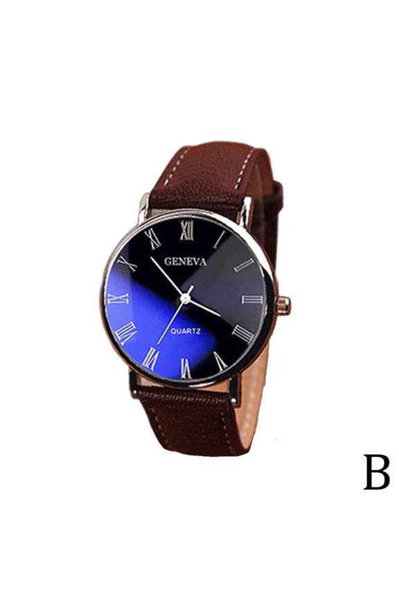 Carroterr Mens Wrist Watches Watch Analogue Quartz Fashion Gift Leather *1 U5W9