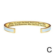 Carroterr Remember Who The Fuc* You Are Motivational Tube Bracelet 2023 New B1 A5A0