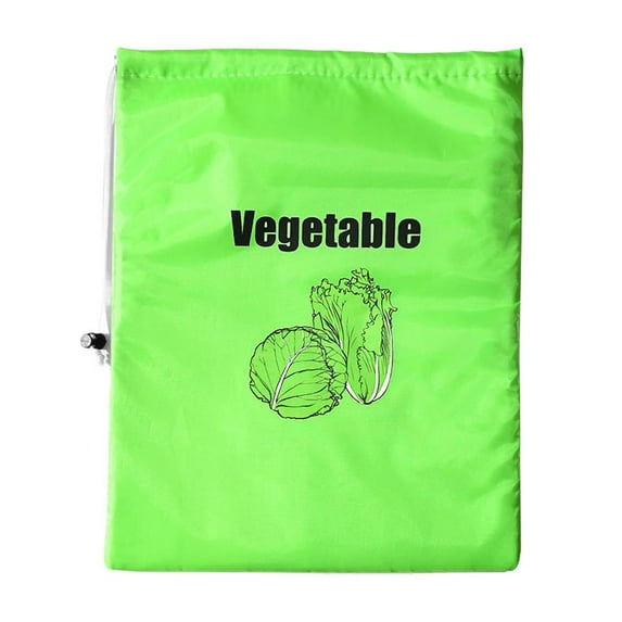 Carroterr Reusable Produce Bags for Refrigerator, Vegetable Fruit Freshness Storage Bags, Reusable Produce Bags, Keep Fresh Drawstring Storage Bag, for Kitchen Refrigerator Organization