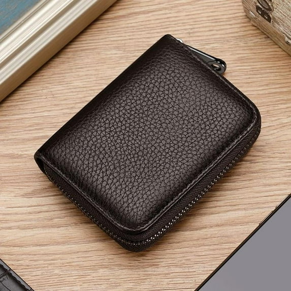 Carroterr Slim Card Case Zipper Card Holder Wallet Credit Large Capacity Card Hold,, J1W7