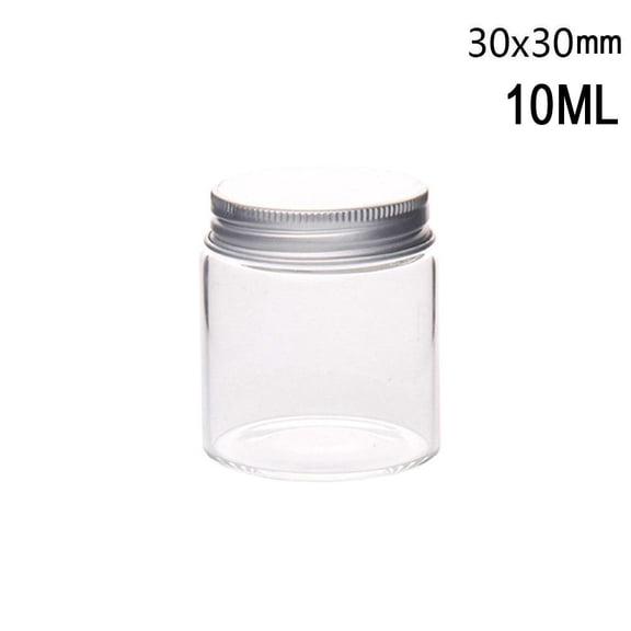 Carroterr Vials Small Glass Bottles Mini Jars With Aluminum Screw Lids New S3K2