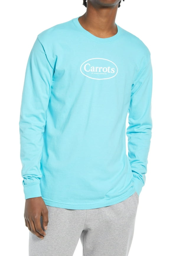 Carrots By Anwar Carrots Men's Classic Oval Logo Long Sleeve Tee T-Shirt (X-Small, Mint)