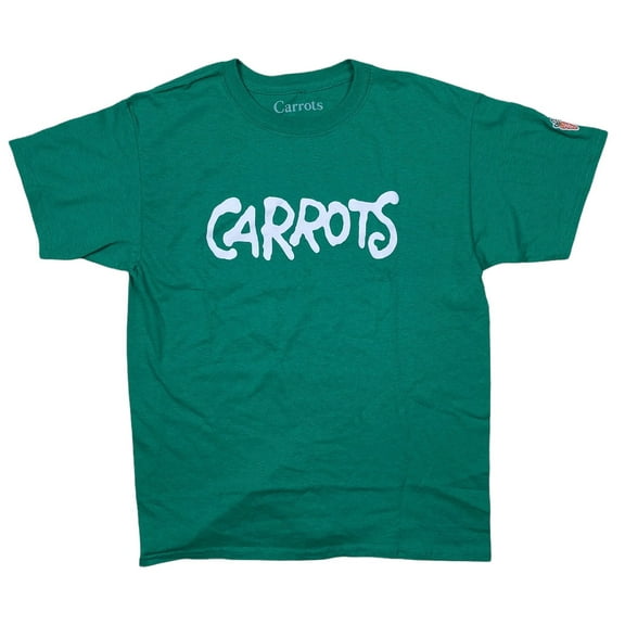 Carrots By Anwar Carrots Men's Hand Written Logo Graphic Tee T-Shirt (Small, Green)