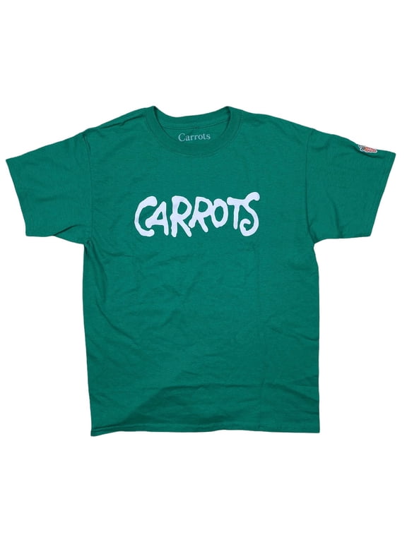 Carrots By Anwar Carrots Men's Hand Written Logo Graphic Tee T-Shirt (Small, Green)