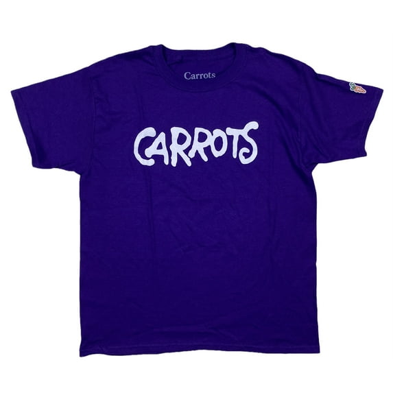 Carrots By Anwar Carrots Men's Hand Written Logo Graphic Tee T-Shirt (X-Small, Purple)