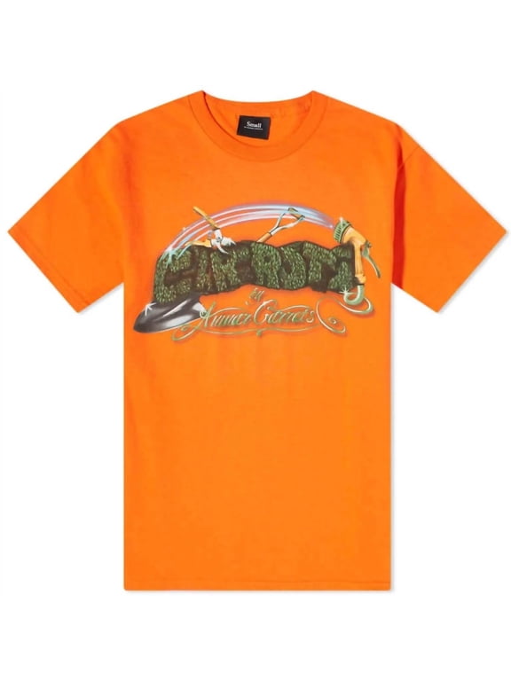 Carrots Men's T-Shirt Upkeep Short Sleeve Crewneck Tee (Small, Orange)