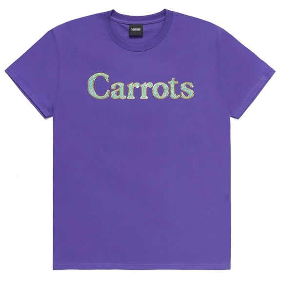 Carrots By Anwar Carrots Men's T-Shirt VVS Diamond Wordmark Short Sleeve Tee (Medium, Purple)