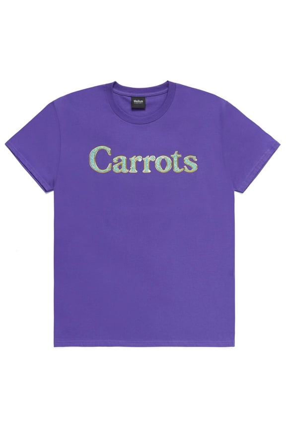 Carrots By Anwar Carrots Men's T-Shirt VVS Diamond Wordmark Short Sleeve Tee (Medium, Purple)