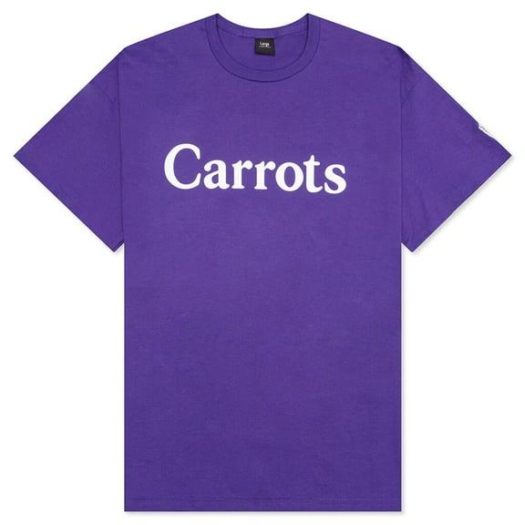 Carrots By Anwar Carrots Men's Wordmark Logo Graphic Tee T-Shirt (Small, Purple)