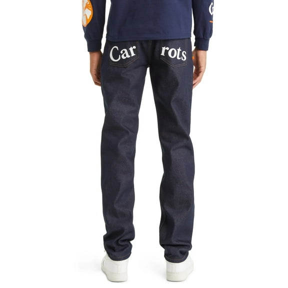 Carrots By Anwar Carrots Men's Wordmark Straight Leg Indigo Denim Jeans (30, Indigo)