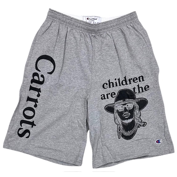Carrots By Anwar Carrots Men's X Children Are The Future Champion Sweat Shorts (Small, Heather Gray 2)