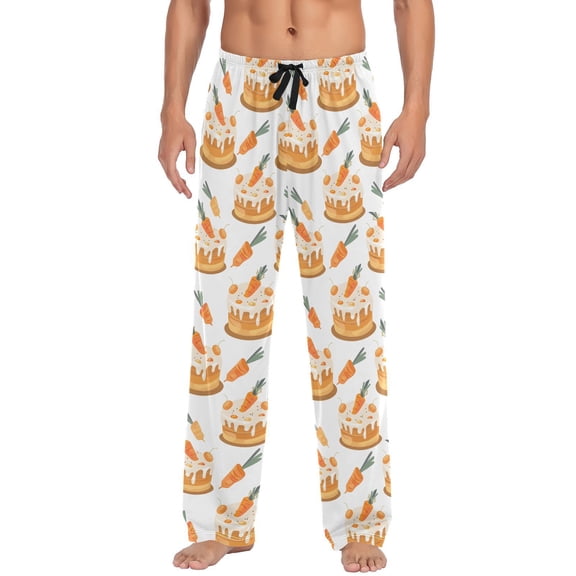 Carrots Cakes Men's Pajama Pants with Pocket Lounge Pants Pajama Sleep Pant Pj Comfortable