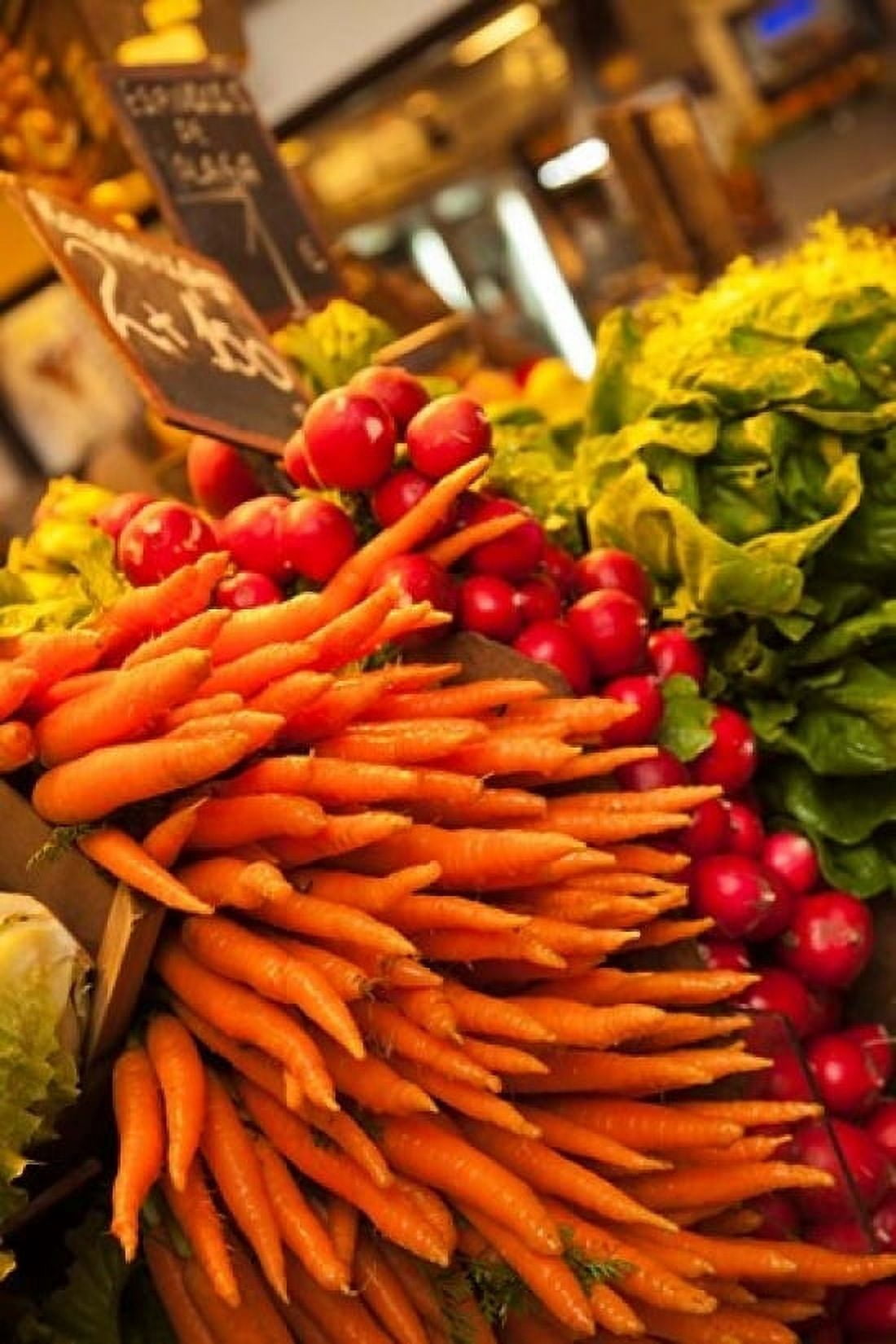 Carrots Central Market Malaga Spain Canvas Art - Walter Bibikow DanitaDelimont (18 x 24)