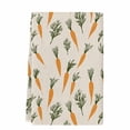 thumbnail image 1 of Carrots Easter Microfiber Kitchen Towel, Watercolor Orange Green Vegetable Rustic Soft Absorbent Dish Towels, Quick Drying Washable Dishcloths for Kitchen Cleaning, Drying Dishes, 18x28 Inches, 1 of 9