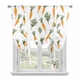 thumbnail image 1 of Carrots Easter Tie Up Curtain Valance for Window,Adjustable Rod Pocket Window Curtains Shades,Watercolor Orange Green Vegetable Light Filtering Valance Drapes for Living Room Kitchen Bedroom 46"x63", 1 of 9