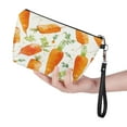thumbnail image 1 of Carrots Watercolor Pattern Fresh Orange Leather Makeup Bag Small Travel Cosmetic Bag For Women,Cosmetic Organizer Makeup Pouch For Purse, One Size, 1 of 4