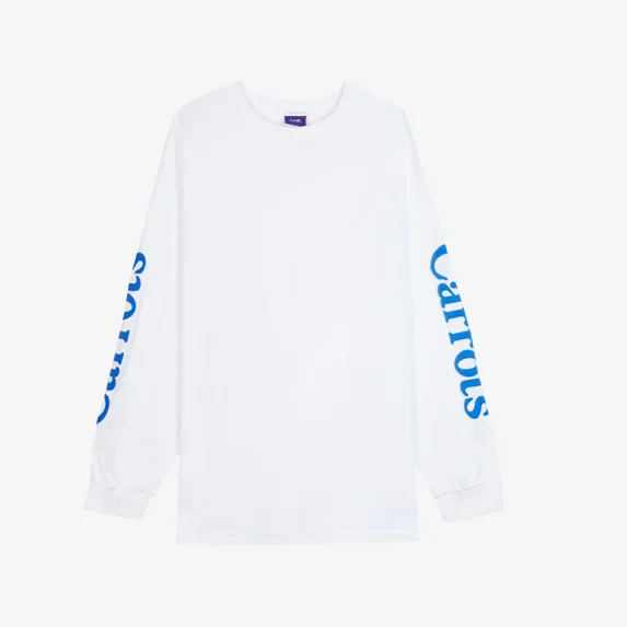 Carrots by Anwar Carrots Men's Wordmark Long Sleeve Shirt, White, Large