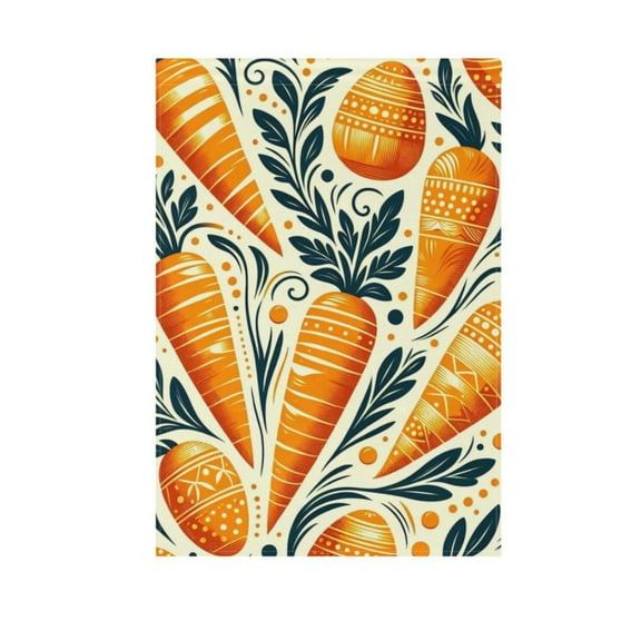 Carrots with Leave and Dots Garden Flag 12X18 Double Sided Yard Flags for Outside Outdoor All Seasonal Decoration