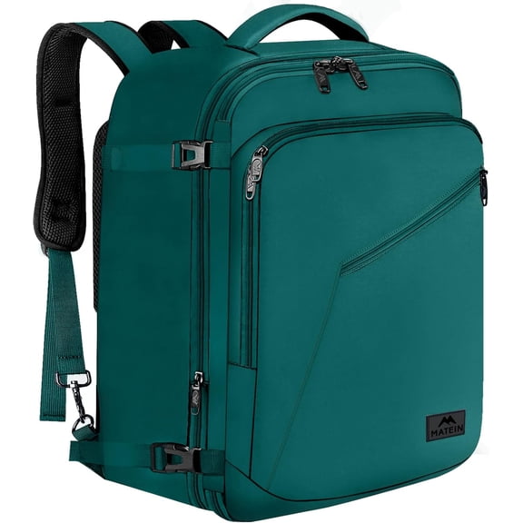 Carry on Backpack, Extra Large Travel Backpack Expandable Airplane Approved Weekender Bag for Men and Women, Water Resistant Lightweight Daypack for Flight 40L, Black