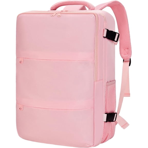 Carry Backpack for Women & Men - Airline Approved Underseat Size, 15.6" Laptop Compartment, TSA-Friendly 180? Opening, Anti- Business Travel Backpack with Trolley Sleeve(, Medium)