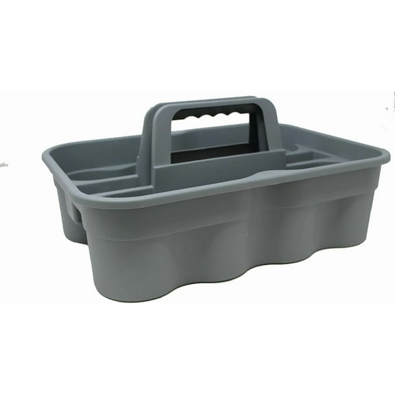Carry Caddy, Plastic Cleaning Caddy With Handle, Gray