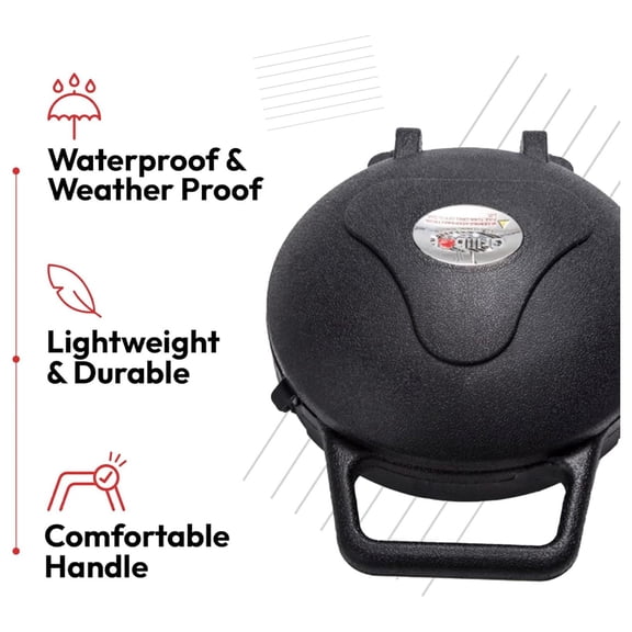 Carry Case Automatic Grill Cleaning Robot  Weatherproof, Portable Protective Case with Handle & Locking Tabs English