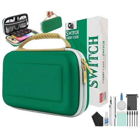 Carry Case for Nintendo Switch Oled console with accessories with BOLT AXTION Bundle