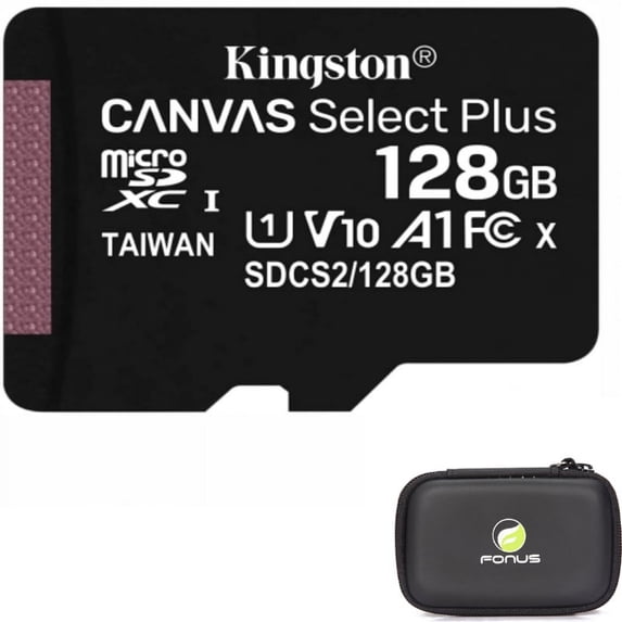 Carry Case w 128GB Memory Card for Consumer Cellular Verve Snap/Connect - Hard Cover, Kingston High Speed MicroSD Class 10 MicroSDXC for Consumer Cellular Verve Snap/Connect