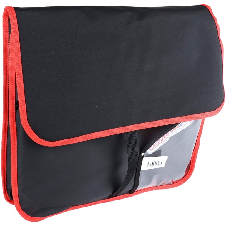 Carry Hot Insulated Black Pizza Bag; Holds Two 18-Inch Pizzas or