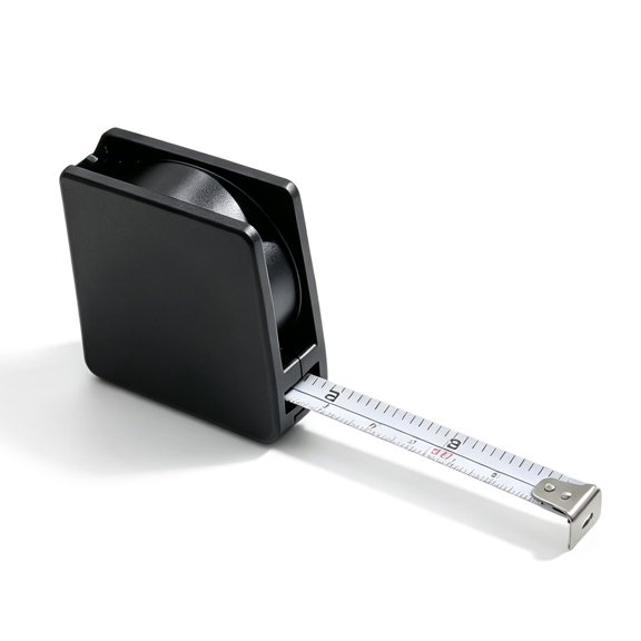 Carry Loop Tape Measure, Black Alloy Ruler with Retractable Design for Home Sizing and Tool Bag Storage Daily Use
