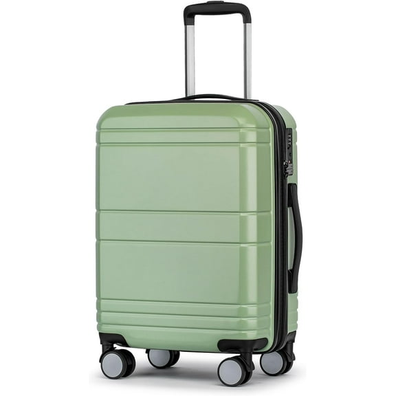 Carry  Luggage 22x14x9 Airline Approved,Hardshell Carry  Suitcase With Tsa Lock,Small Suitcases with Wheels,Travel Luggage for Men Women,Expandable Carry- 20 Inch,Lt Green