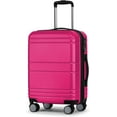 thumbnail image 1 of Carry On Luggage 22x14x9 Airline Approved with TSA Lock Hard Shell Carry On Suitcase Lightweight Suitcases with Wheels Small Luggage for Men Women,Carry-On 20 Inch,Magenta, 1 of 14