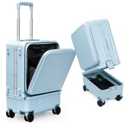 Carry On Luggage with Dual Compartment 22x14x9 Airline Approved 20 inch Carryon Suitcase Hard Shell Lightweight Wet Dry Separation luggage with Wheels for Gym Swim Weekend Travel Men Women