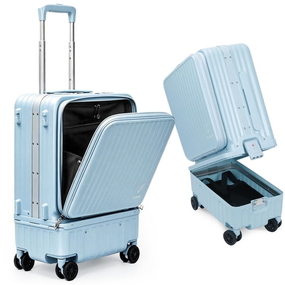 Carry On Luggage with Dual Compartment 22x14x9 Airline Approved 20 inch Carryon Suitcase Hard Shell Lightweight Wet Dry Separation luggage with Wheels for Gym Swim Weekend Travel Men Women
