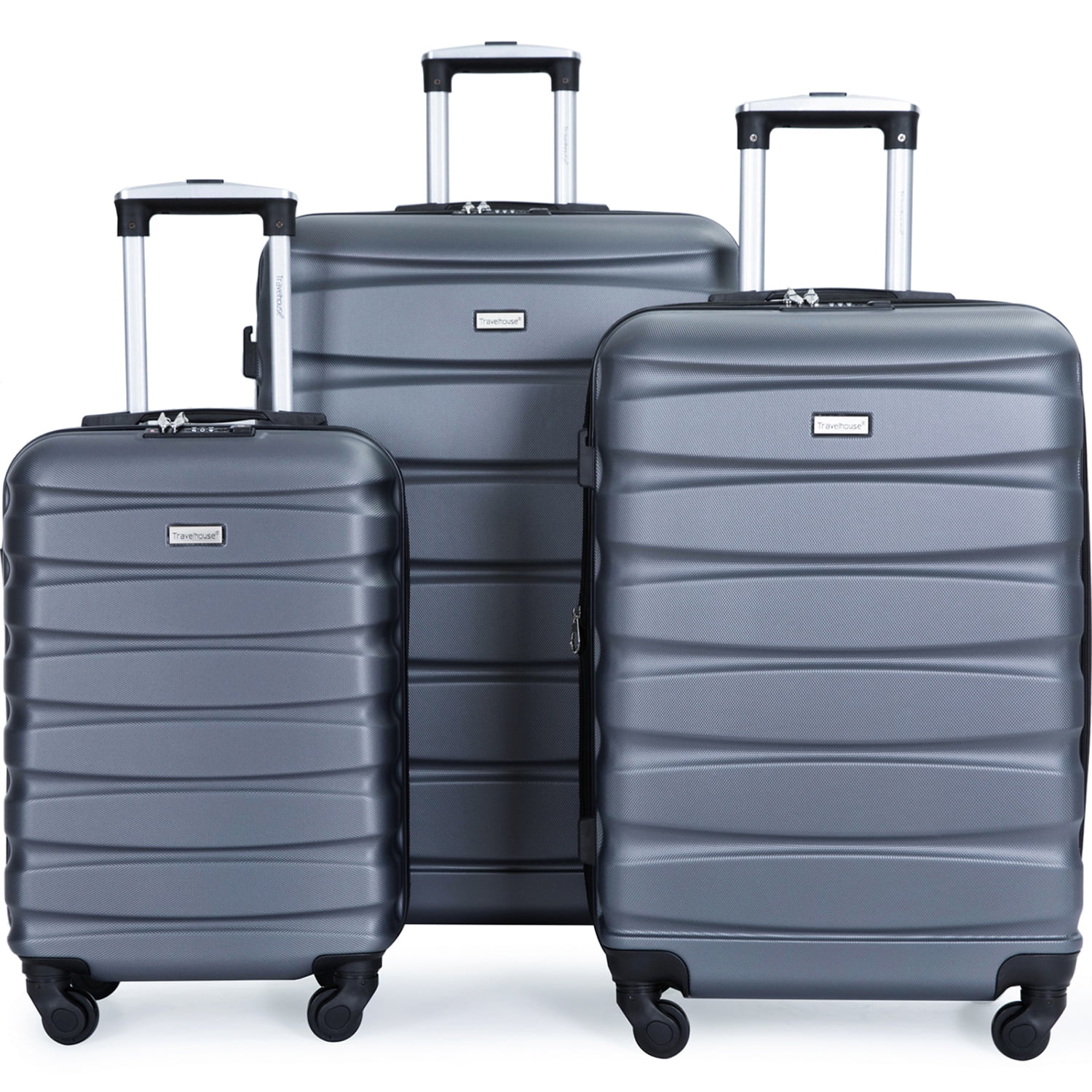 Carry On Luggage Set of 3, Expandable Luggage Travel Bag Set for