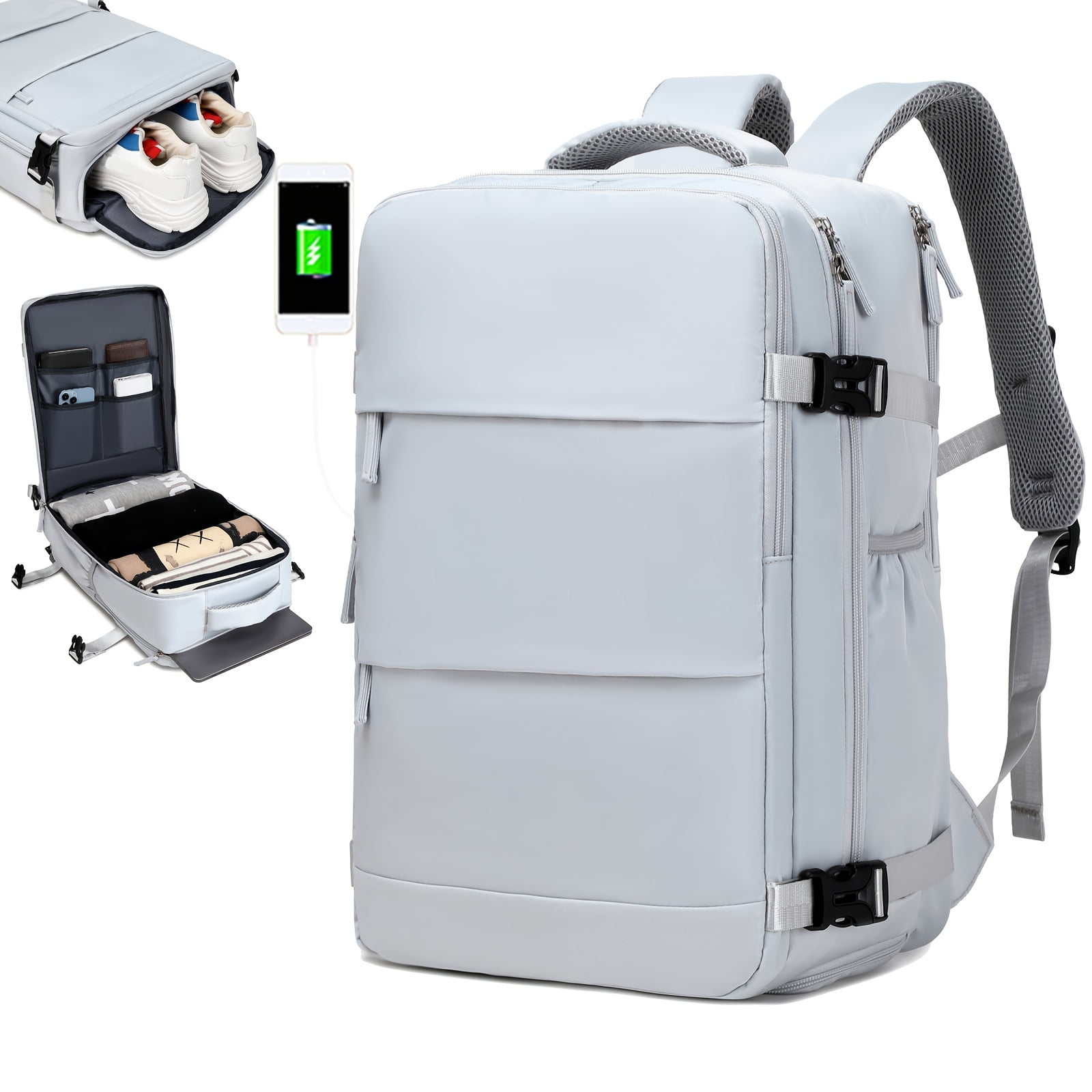 Carry On Backpack, Airlines Personal Item Bag With Laptop Compartment