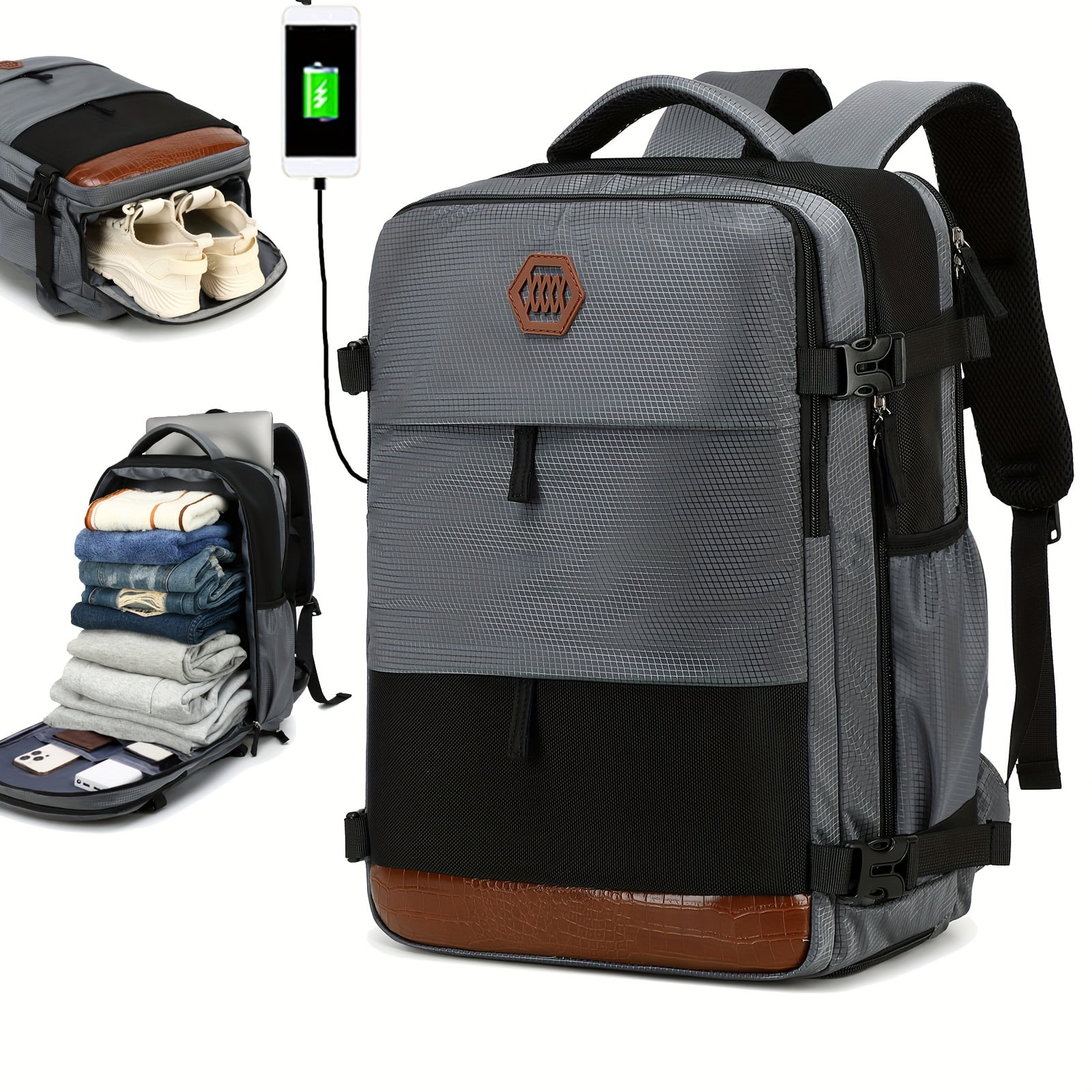 Carry On Backpack, Airlines Personal Item Bag With Laptop Compartment