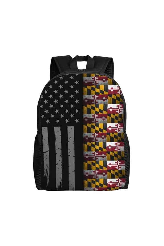Carry On Backpack America Maryland Flag Travel Laptop Backpack For Women Men Traveling Business Hiking Casual Gym