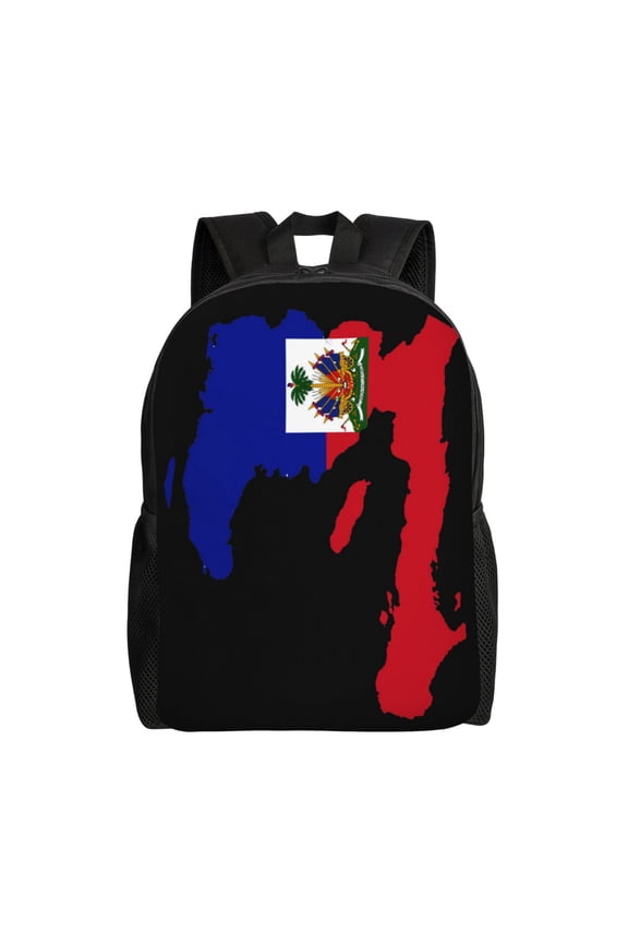 Carry On Backpack Flag Of Haiti Travel Laptop Backpack For Women Men Traveling Business Hiking Casual Gym