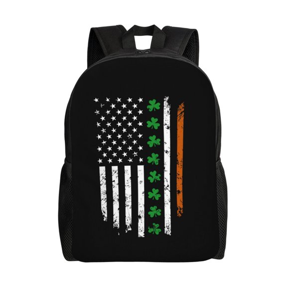 Carry On Backpack Irish America Flag Travel Laptop Backpack For Women Men Traveling Business Hiking Casual Gym
