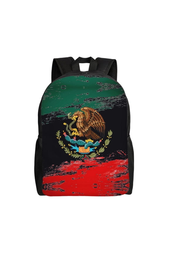 Carry On Backpack Mexican Flag Travel Laptop Backpack For Women Men Traveling Business Hiking Casual Gym