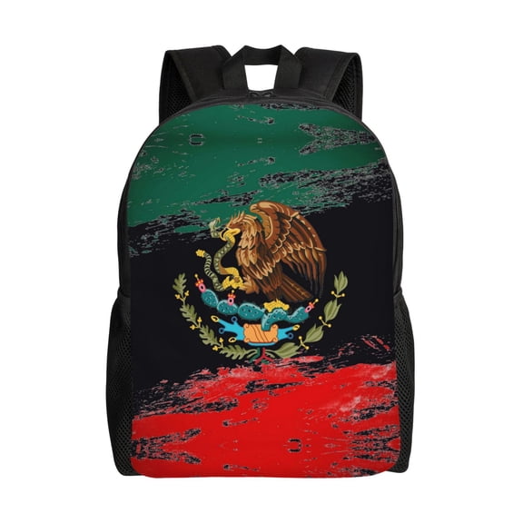 Carry On Backpack Mexican Flag Travel Laptop Backpack For Women Men Traveling Business Hiking Casual Gym