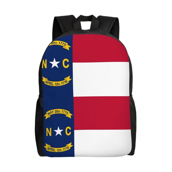 Carry On Backpack North Carolina Flag Travel Laptop Backpack For Women Men Traveling Business Hiking Casual Gym